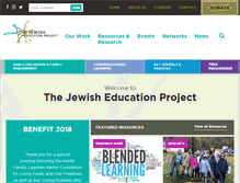 Tablet Screenshot of jewishedproject.org